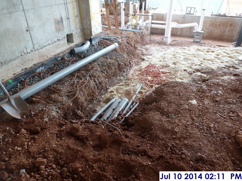 Electrical pipes running to the Electrical Room (152) Facing South-East (800x600)